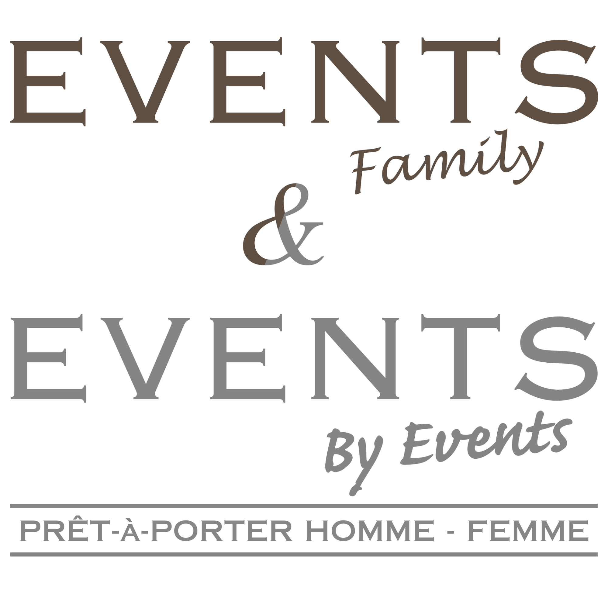 Guides des tailles - EVENTS Family & EVENTS By Events